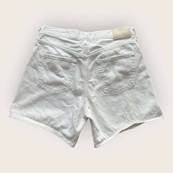 Citizens of Humanity | Marlow Distressed Denim Shorts | White | Size 29 - Picture 4 of 16